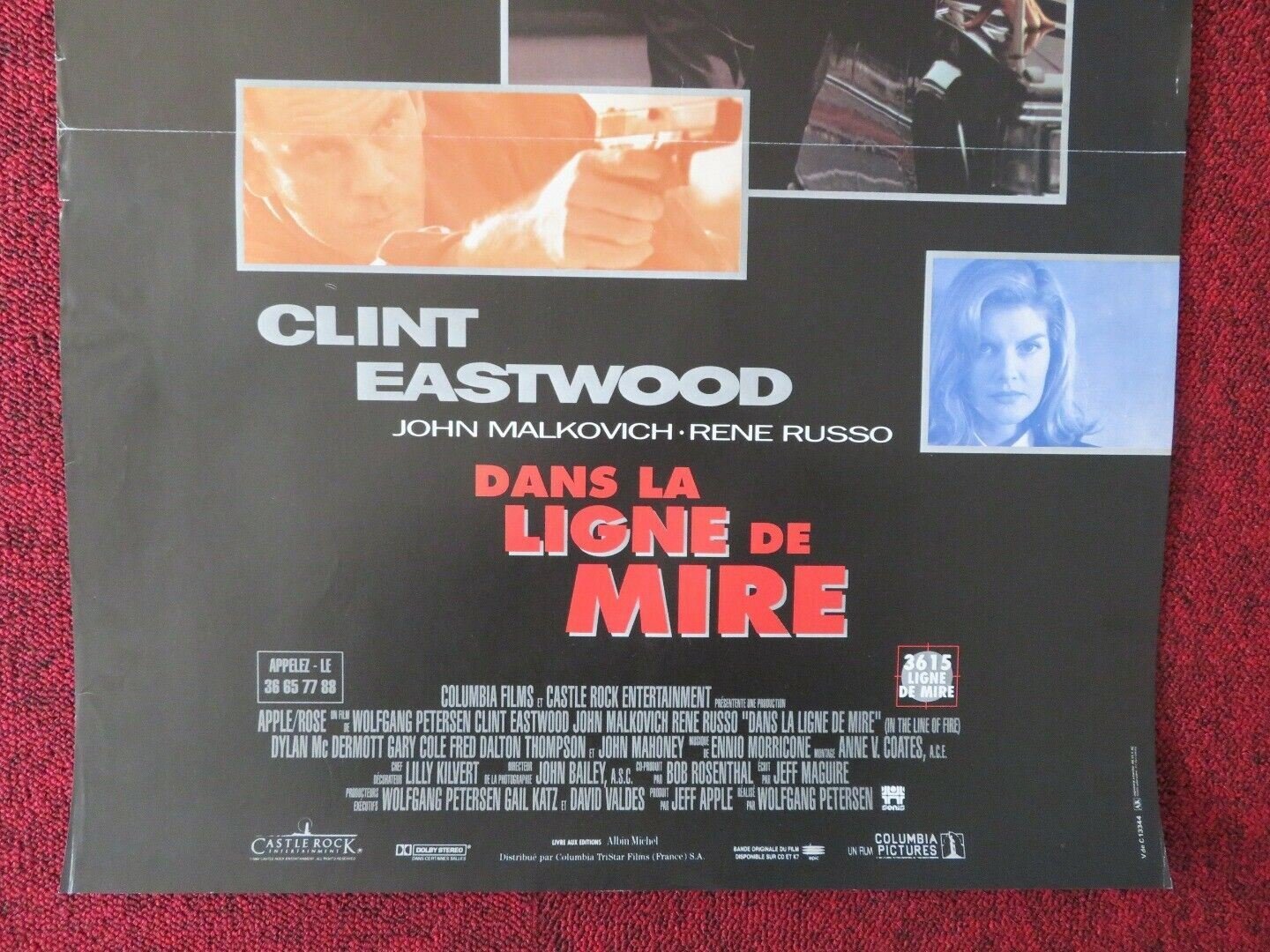 IN THE LINE OF FIRE FRENCH (15"x 21") POSTER CLINT EASTWOOD 1993 Movie posters