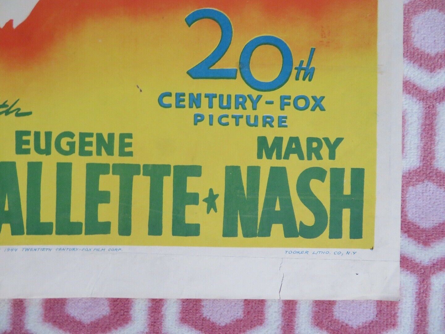 IN THE MEANTIME DARLING FOLDED US ONE SHEET POSTER JEANNE CRAIN 1944 Movie posters