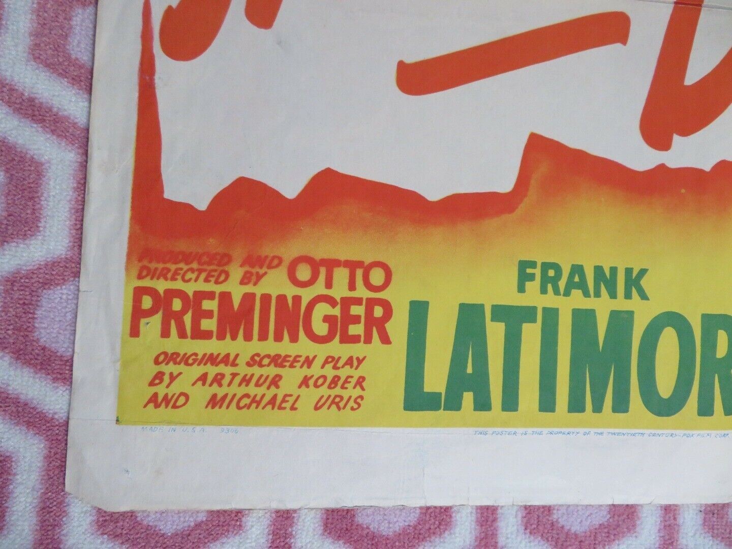 IN THE MEANTIME DARLING FOLDED US ONE SHEET POSTER JEANNE CRAIN 1944 Movie posters