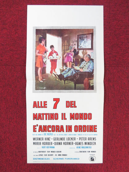 IN THE MORNING AT SEVEN THE WORLD IS STILL IN ORDER ITALIAN LOCANDINA POSTER '68 Rendezvous Cinema Movie posters