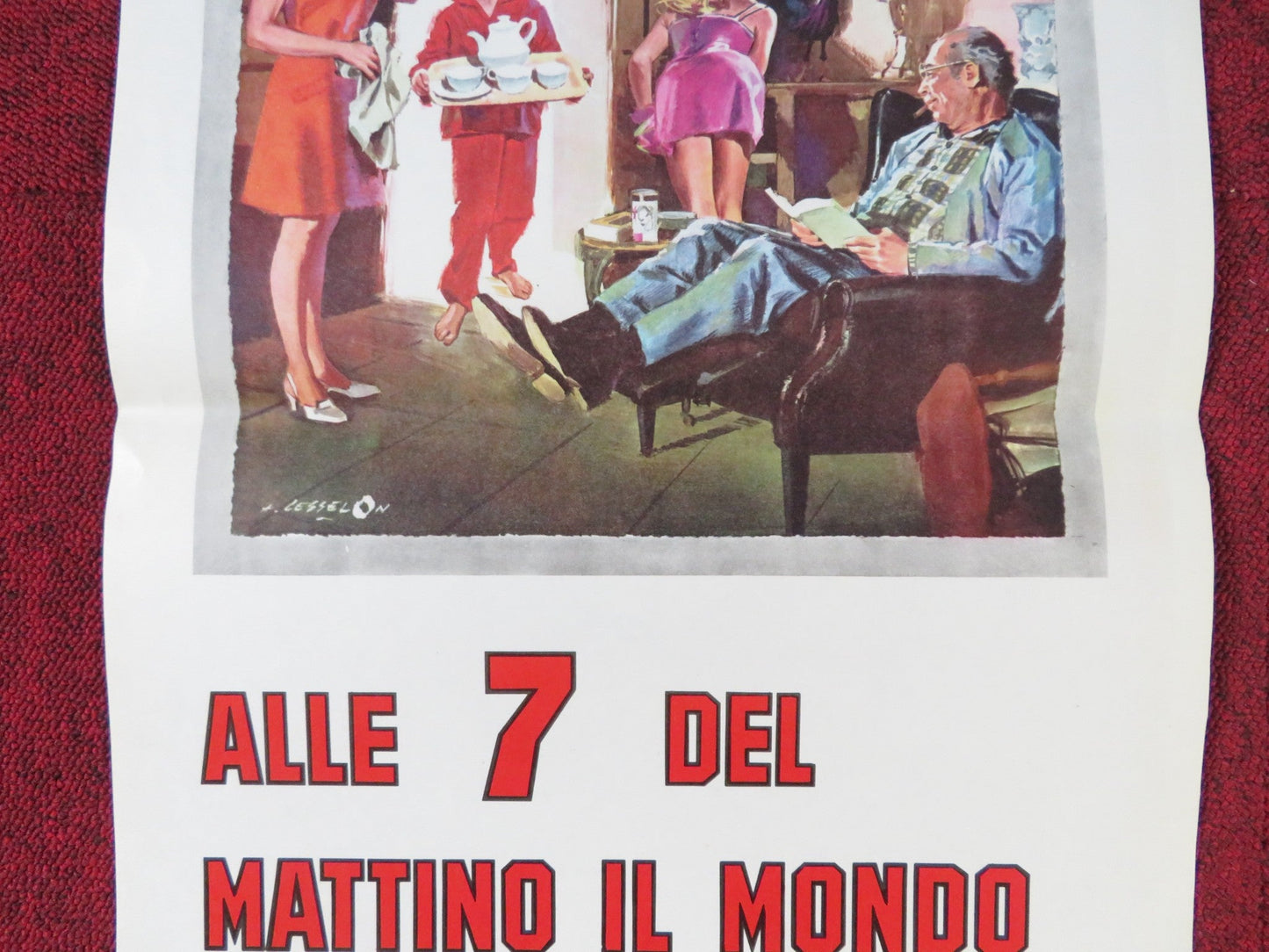 IN THE MORNING AT SEVEN THE WORLD IS STILL IN ORDER ITALIAN LOCANDINA POSTER '68 Rendezvous Cinema Movie posters