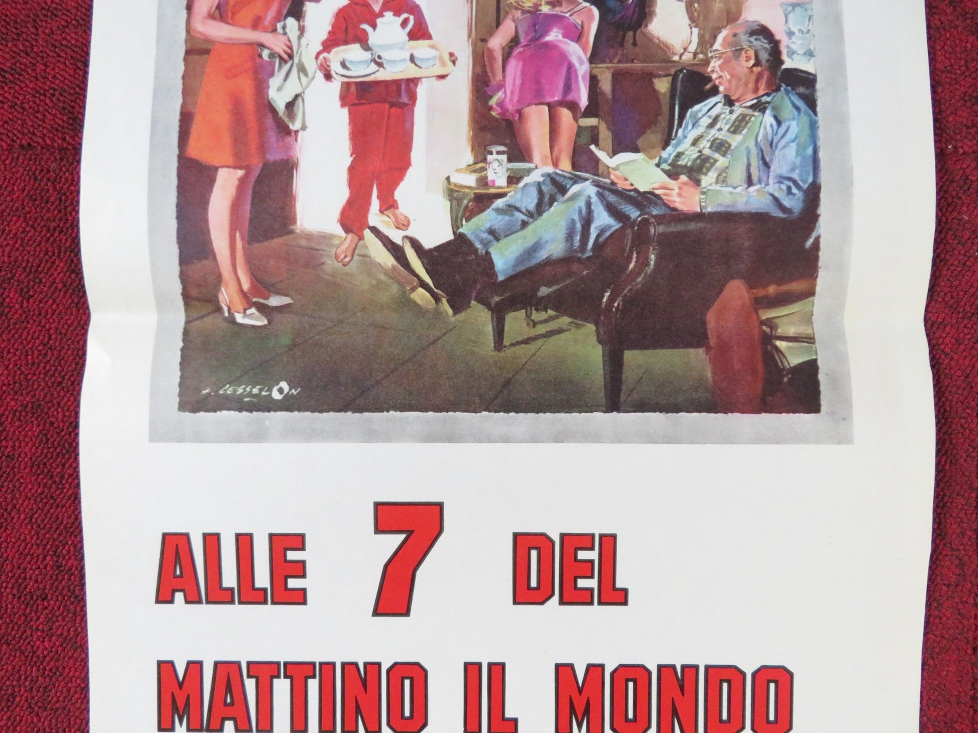 IN THE MORNING AT SEVEN THE WORLD IS STILL IN ORDER ITALIAN LOCANDINA POSTER '68 Rendezvous Cinema Movie posters