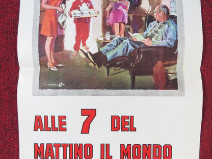IN THE MORNING AT SEVEN THE WORLD IS STILL IN ORDER ITALIAN LOCANDINA POSTER '68 Rendezvous Cinema Movie posters