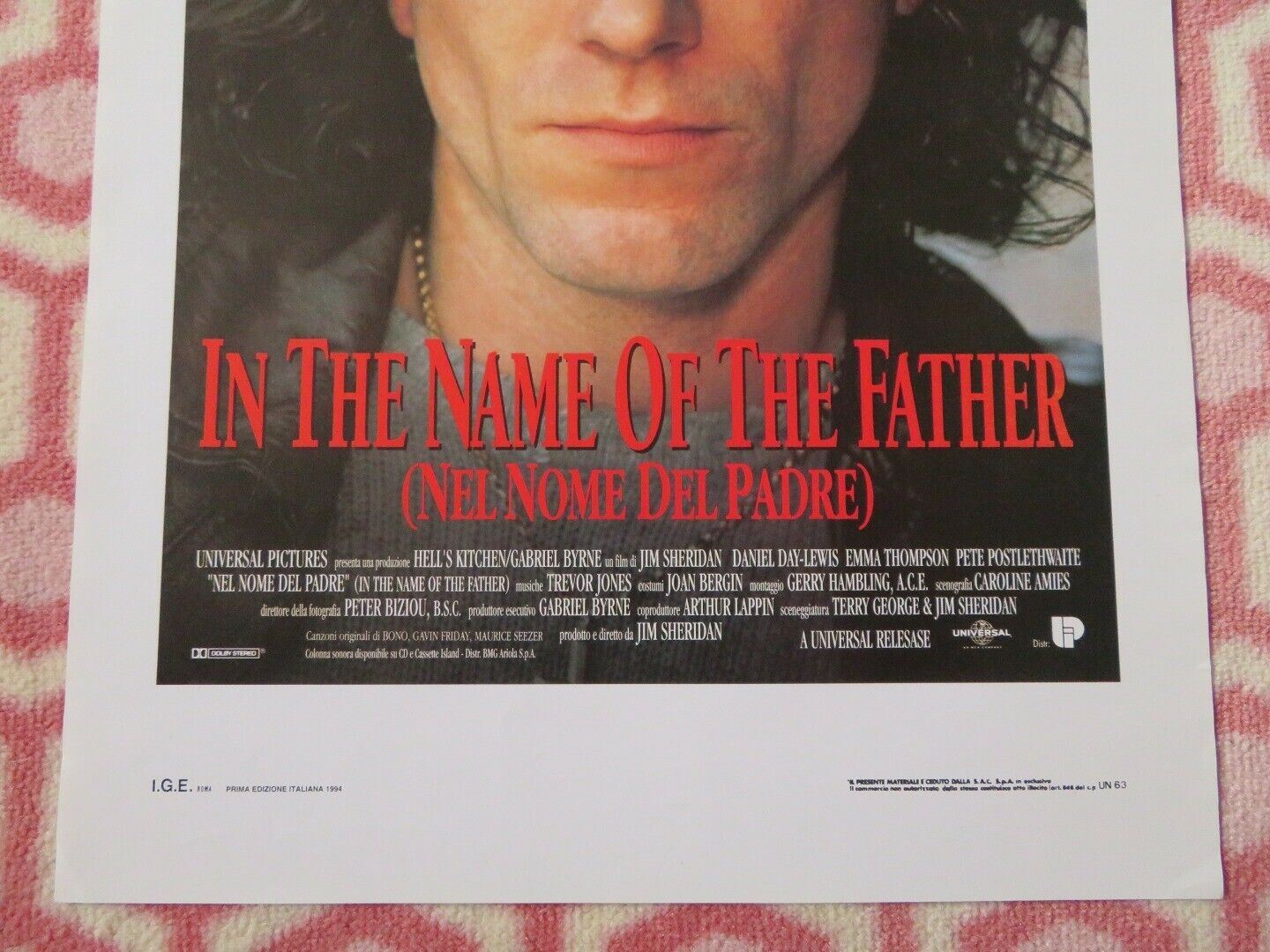 IN THE NAME OF THE FATHER ITALIAN LOCANDINA (27.5"x13") POSTER E THOMPSON 1994 Movie posters