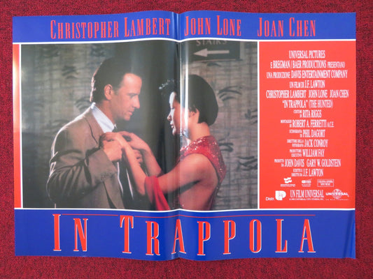IN TRAPPOLA - C ITALIAN FOTOBUSTA POSTER CHRISTOPHER LAMBERT JOHN LONE 1995 Rendezvous Cinema Movie posters