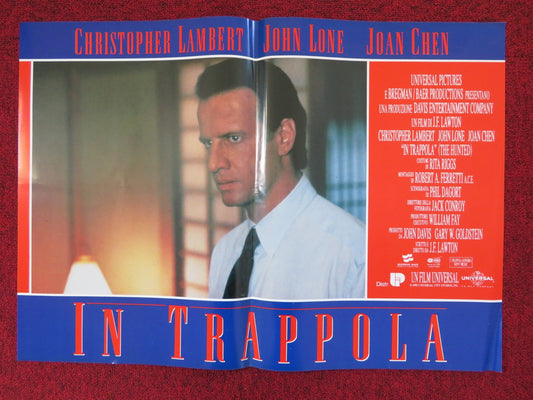 IN TRAPPOLA - D ITALIAN FOTOBUSTA POSTER CHRISTOPHER LAMBERT JOHN LONE 1995 Rendezvous Cinema Movie posters