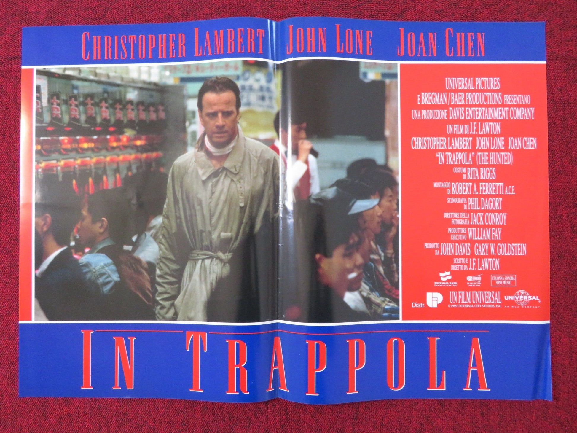 IN TRAPPOLA - E ITALIAN FOTOBUSTA POSTER CHRISTOPHER LAMBERT JOHN LONE 1995 Rendezvous Cinema Movie posters