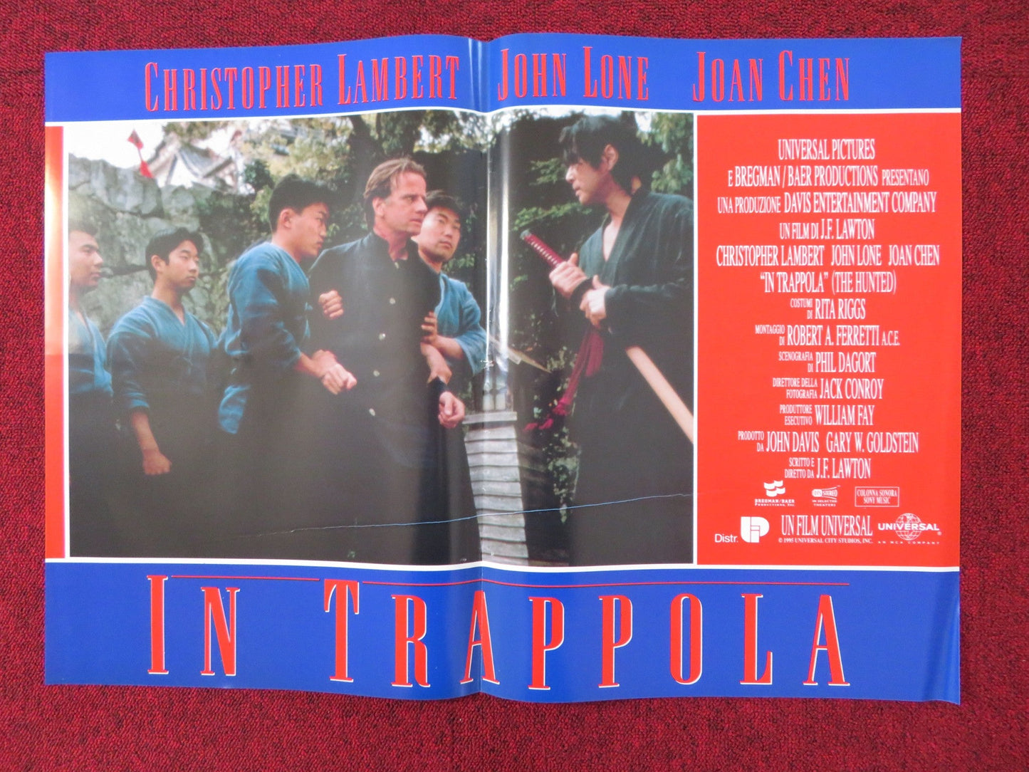 IN TRAPPOLA - F ITALIAN FOTOBUSTA POSTER CHRISTOPHER LAMBERT JOHN LONE 1995 Rendezvous Cinema Movie posters