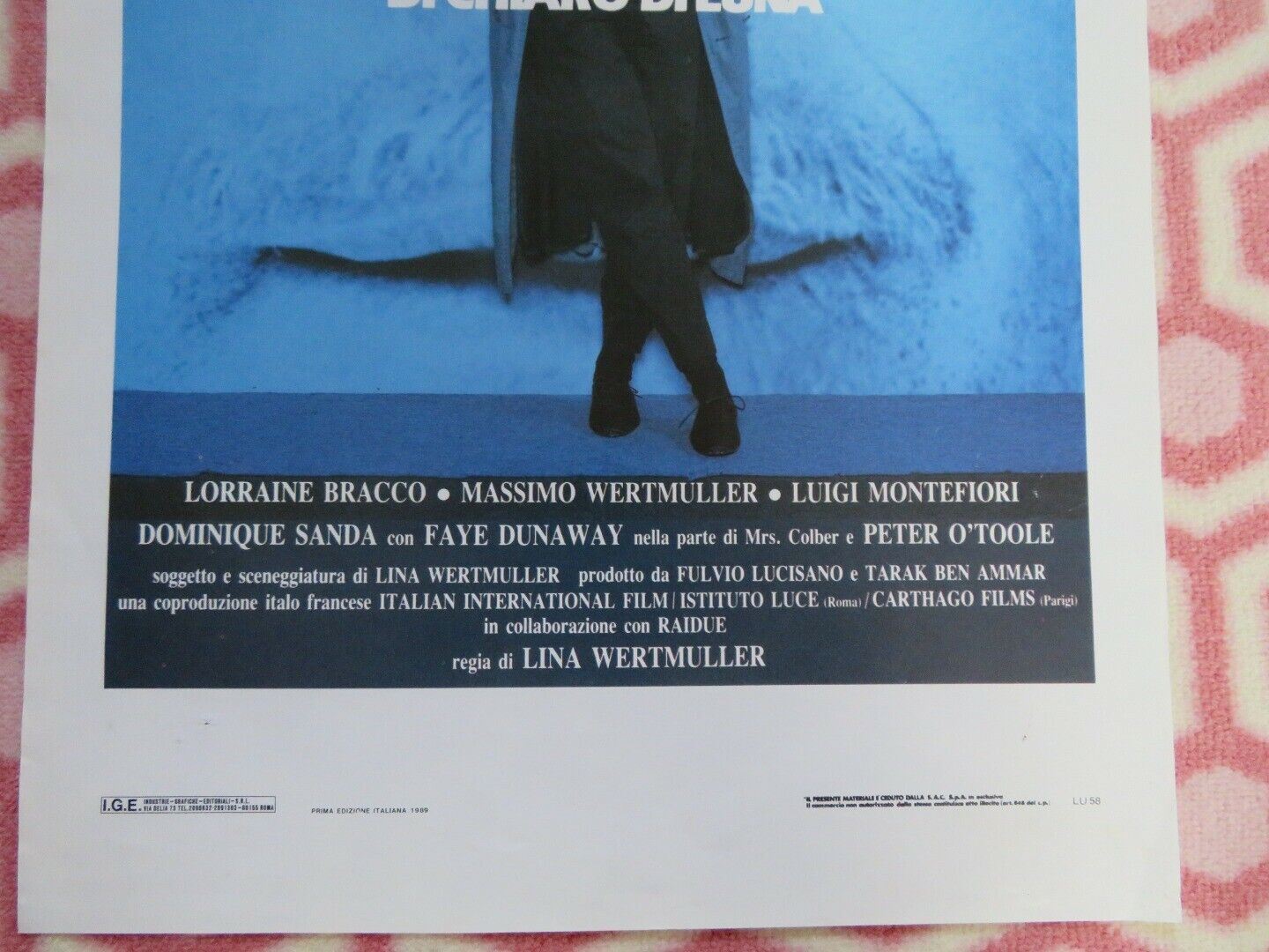 IN UNA NOTTE DI CHIARO DI LUNA ITALIAN LOCANDINA (27.5"x13") POSTER 1989 Movie posters