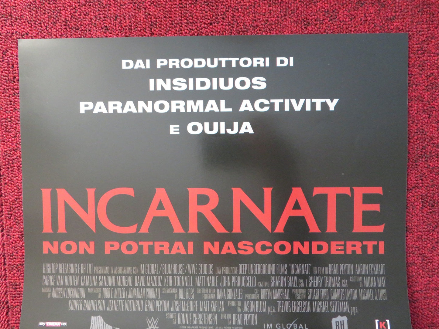 INCARNATE NONPOTRAI NASCONDERTI ITALIAN LOCANDINA POSTER AARON ECKHART 2016 Rendezvous Cinema Movie posters