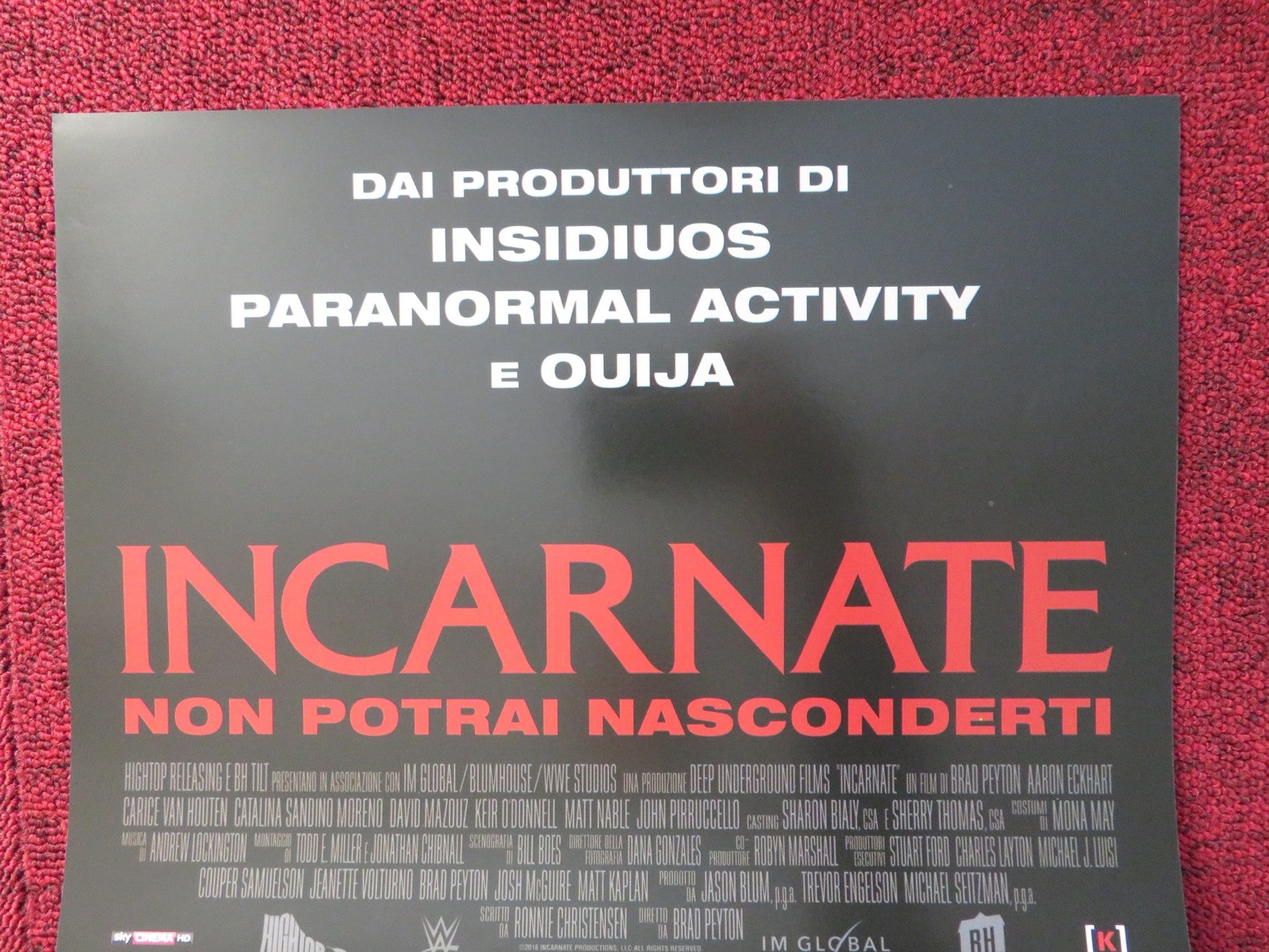 INCARNATE NONPOTRAI NASCONDERTI ITALIAN LOCANDINA POSTER AARON ECKHART 2016 Rendezvous Cinema Movie posters