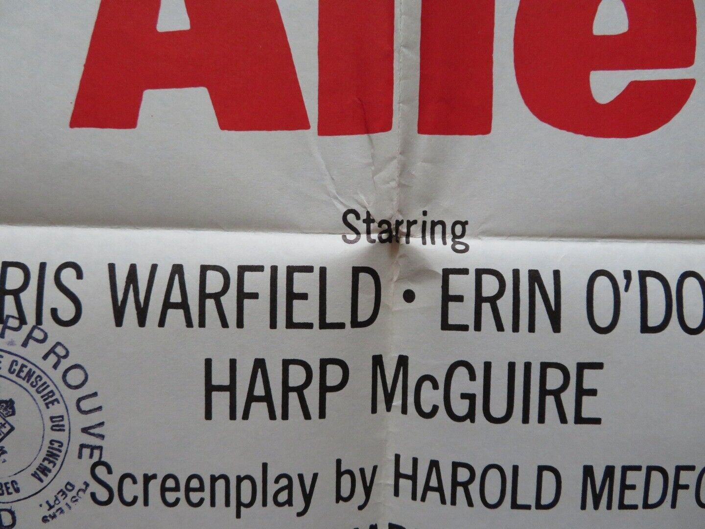 INCIDENT IN AN ALLEY FOLDED US ONE SHEET POSTER CHRIS WARFIELD J. O'DONNELL 1962 Movie posters