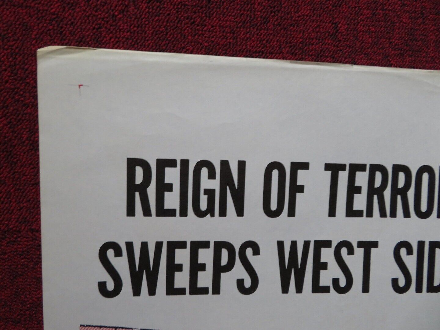 INCIDENT IN AN ALLEY FOLDED US ONE SHEET POSTER CHRIS WARFIELD J. O'DONNELL 1962 Movie posters