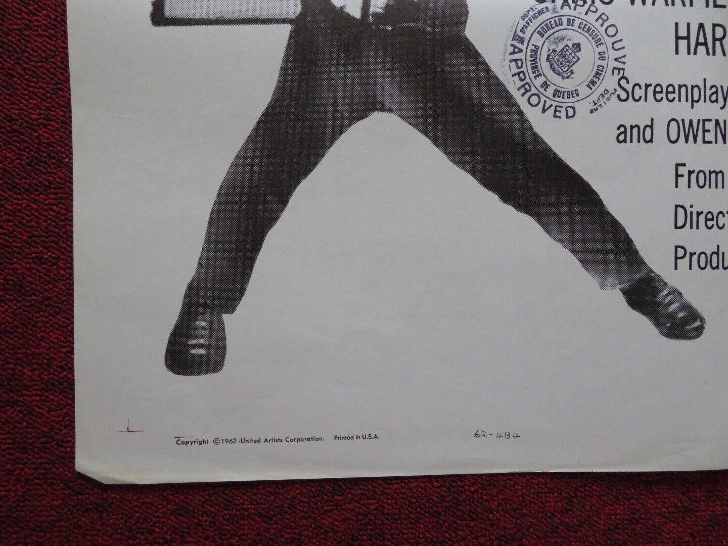 INCIDENT IN AN ALLEY FOLDED US ONE SHEET POSTER CHRIS WARFIELD J. O'DONNELL 1962 Movie posters