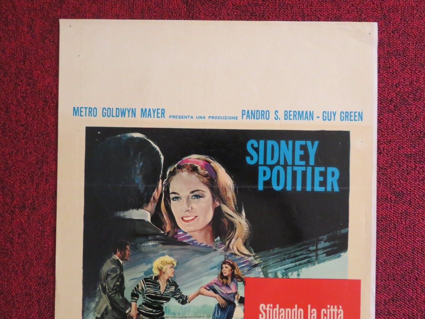 INCONTRO AL CENTRAL PARK ITALIAN LOCANDINA (27.5"x13") POSTER S POITIER 1965 Movie posters