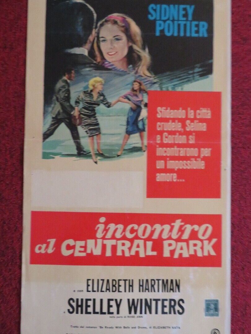 INCONTRO AL CENTRAL PARK ITALIAN LOCANDINA (27.5"x13") POSTER S POITIER 1965 Movie posters