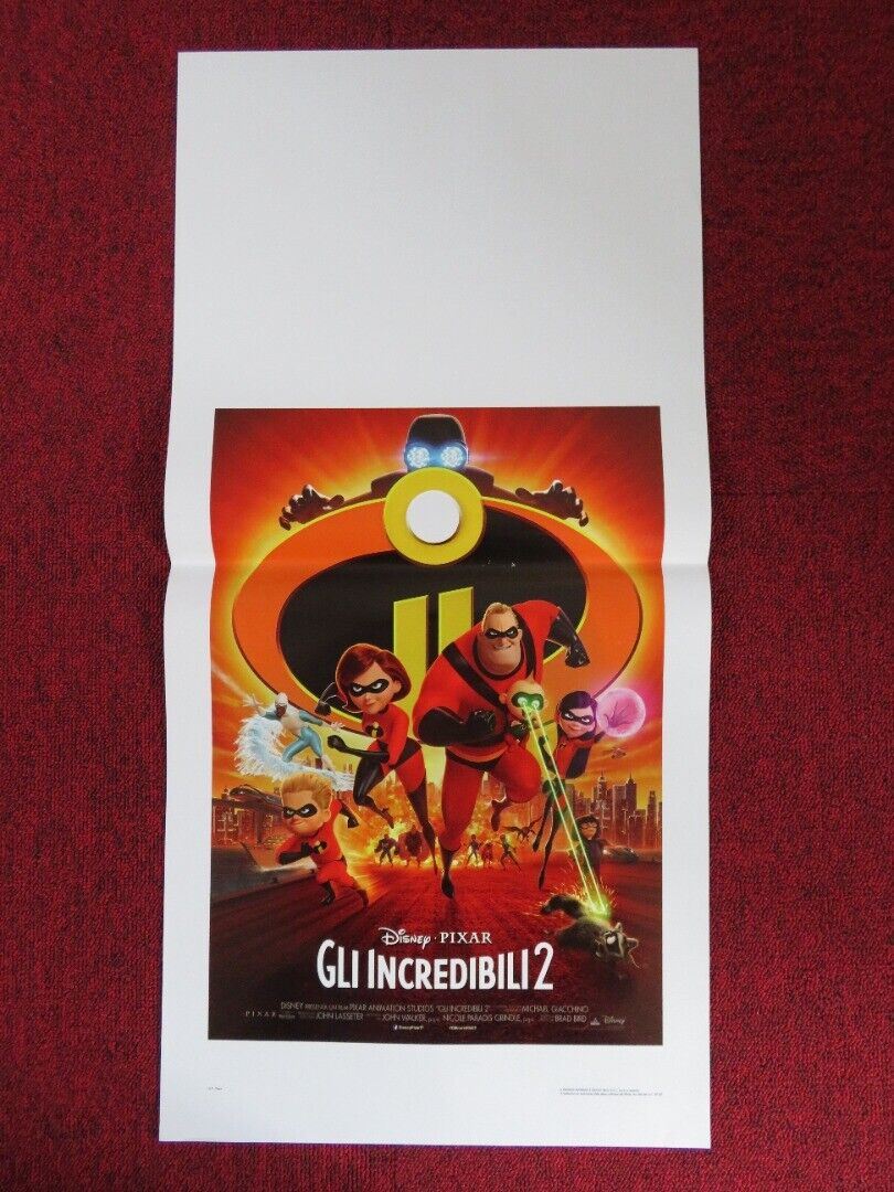 INCREDIBLES 2 ITALIAN LOCANDINA (27.5"x13") POSTER DISNEY HOLLY HUNTER 2018 Movie posters