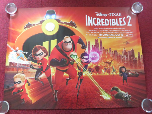 INCREDIBLES 2 UK QUAD ROLLED POSTER CRAIG T. NELSON HOLLY HUNTER 2018 Rendezvous Cinema Movie posters