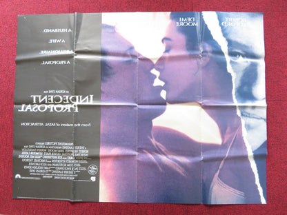 INDECENT PROPOSAL UK QUAD POSTER FOLDED ROBERT REDFORD DEMI MOORE 1993 Rendezvous Cinema Movie posters