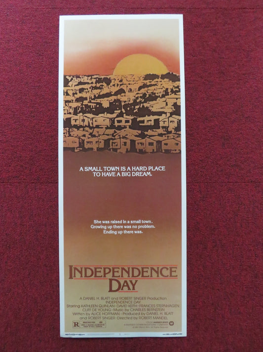 INDEPENDENCE DAY US INSERT (14"x 36") POSTER KATHLEEN QUINLAN DAVID KEITH 1982 Rendezvous Cinema Movie posters