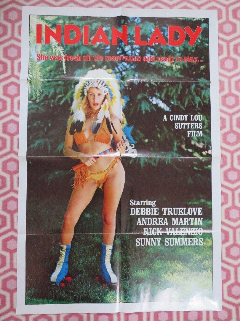 INDIAN LADY FOLDED US ONE SHEET POSTER CINDY LOU DEBBIE TRUELOVE 1981 Movie posters