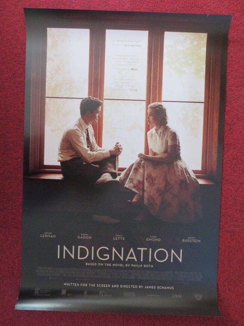 INDIGNATION US ONE SHEET ROLLED POSTER LOGAN LERMAN SARAH GADON 2016 Movie posters
