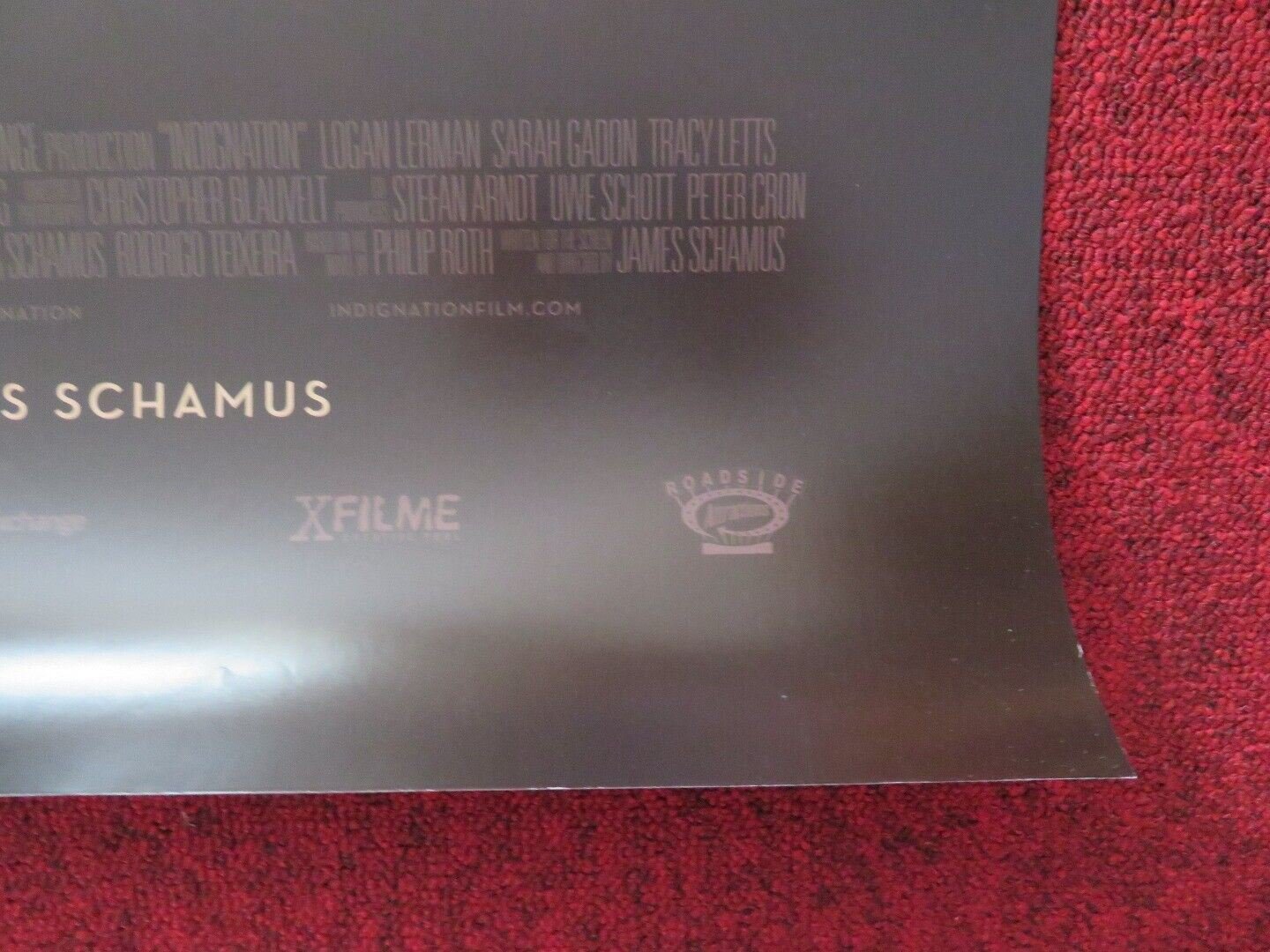 INDIGNATION US ONE SHEET ROLLED POSTER LOGAN LERMAN SARAH GADON 2016 Movie posters