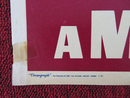 INFERNO A MADISON AVENUE - A ITALIAN FOTOBUSTA POSTER ANDREWS PARKER 1961 Rendezvous Cinema Movie posters