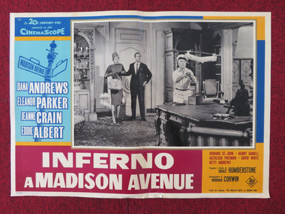 INFERNO A MADISON AVENUE - B ITALIAN FOTOBUSTA POSTER ANDREWS PARKER 1961 Rendezvous Cinema Movie posters