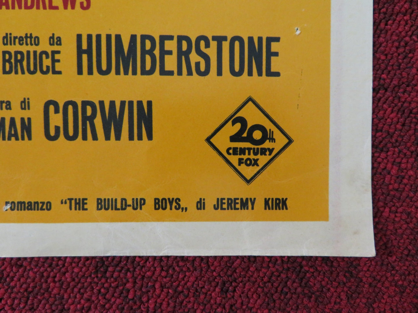 INFERNO A MADISON AVENUE - D ITALIAN FOTOBUSTA POSTER ANDREWS PARKER 1961 Rendezvous Cinema Movie posters