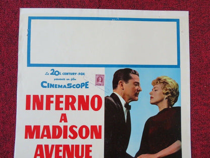 INFERNO A MADISON AVENUE ITALIAN LOCANDINA (27.5"x13") POSTER DANA ANDREWS 1961 Movie posters