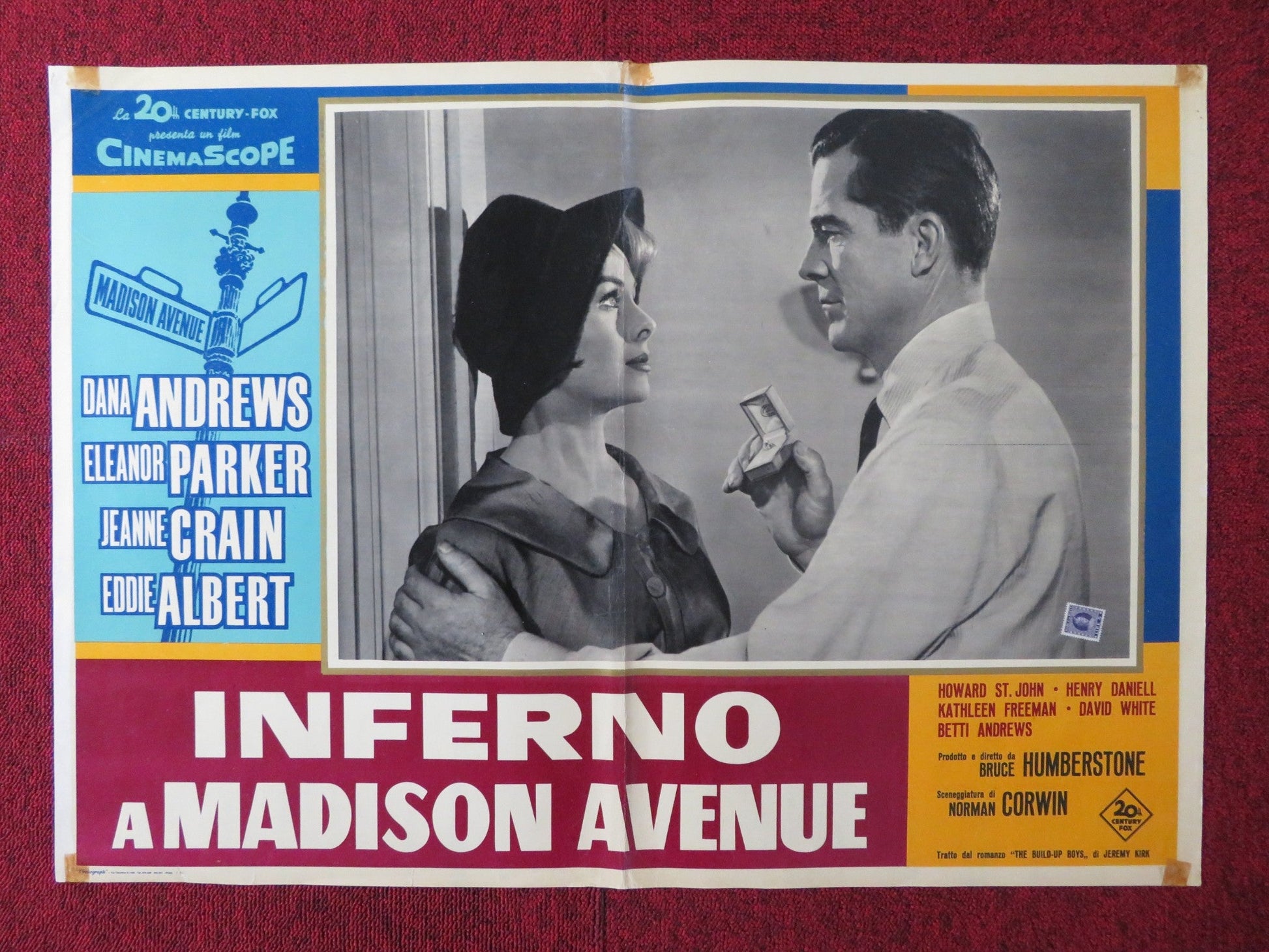 INFERNO A MADISON AVENUE / MADISON AVENUE - E ITALIAN FOTOBUSTA POSTER 1961 Rendezvous Cinema Movie posters