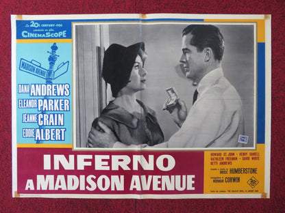 INFERNO A MADISON AVENUE / MADISON AVENUE - E ITALIAN FOTOBUSTA POSTER 1961 Rendezvous Cinema Movie posters