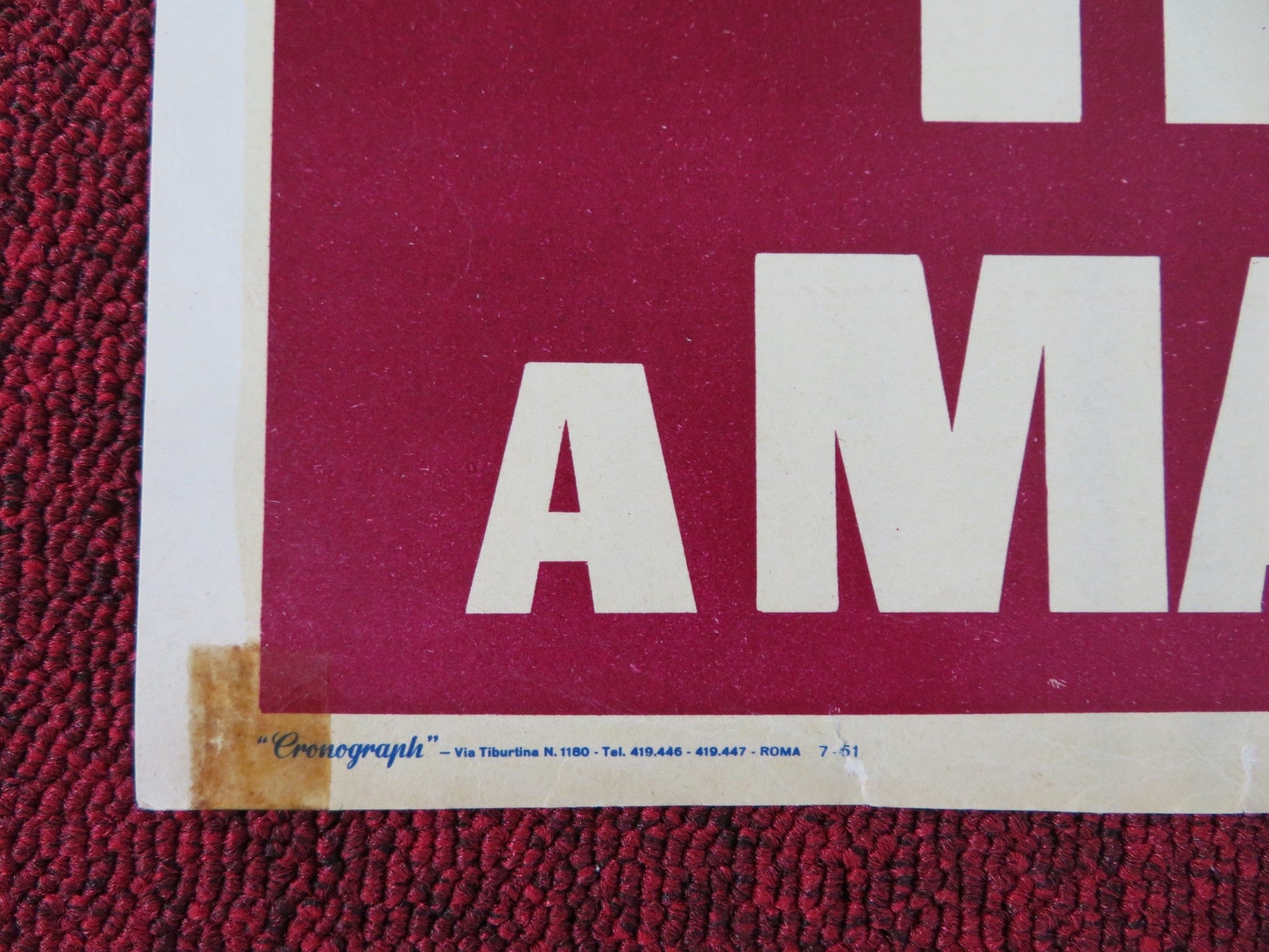 INFERNO A MADISON AVENUE / MADISON AVENUE - E ITALIAN FOTOBUSTA POSTER 1961 Rendezvous Cinema Movie posters