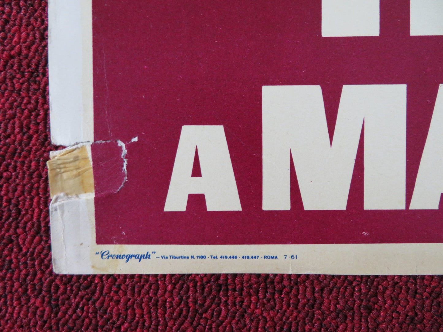 INFERNO A MADISON AVENUE / MADISON AVENUE - F ITALIAN FOTOBUSTA POSTER 1961 Rendezvous Cinema Movie posters