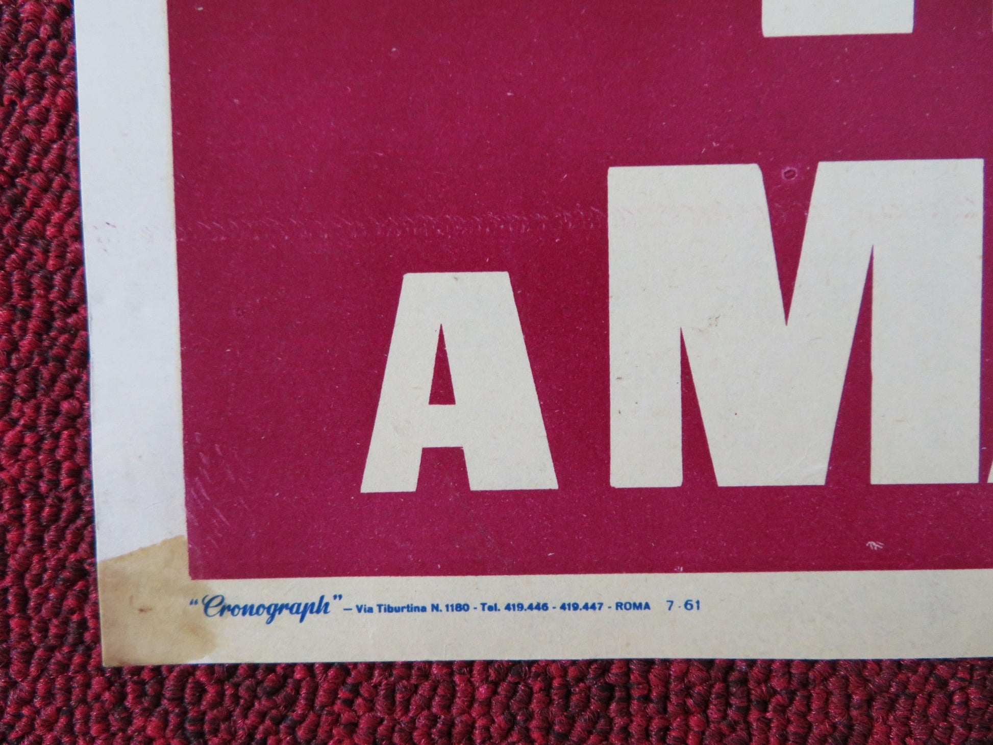 INFERNO A MADISON AVENUE / MADISON AVENUE - G ITALIAN FOTOBUSTA POSTER 1961 Rendezvous Cinema Movie posters