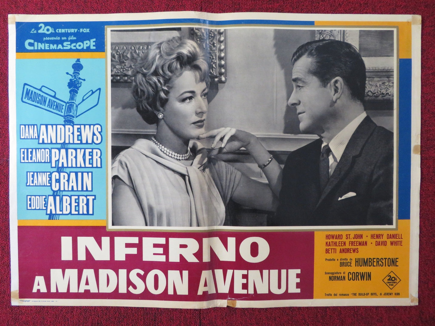 INFERNO A MADISON AVENUE / MADISON AVENUE - H ITALIAN FOTOBUSTA POSTER 1961 Rendezvous Cinema Movie posters