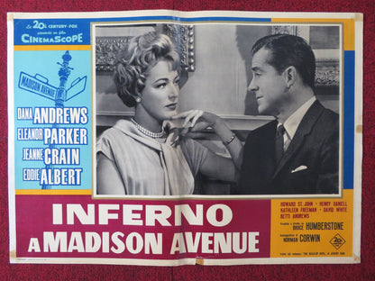 INFERNO A MADISON AVENUE / MADISON AVENUE - H ITALIAN FOTOBUSTA POSTER 1961 Rendezvous Cinema Movie posters