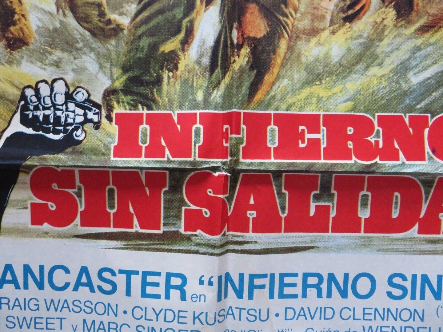 INFERNO SIN SALIDA / GO TELL THE SPAERTANS ARGENTINA ONE SHEET FOLDED POSTER Movie posters