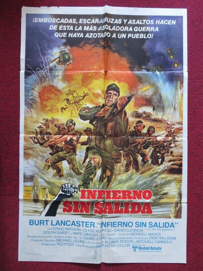 INFERNO SIN SALIDA / GO TELL THE SPAERTANS ARGENTINA ONE SHEET FOLDED POSTER Movie posters