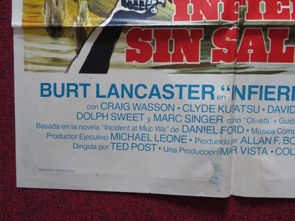 INFERNO SIN SALIDA / GO TELL THE SPAERTANS ARGENTINA ONE SHEET FOLDED POSTER Movie posters