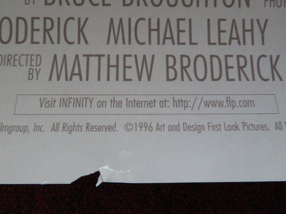 INFINITY US ONE SHEET ROLLED POSTER MATTHEW BRODERICK JEFFREY FORCE 1996 Movie posters