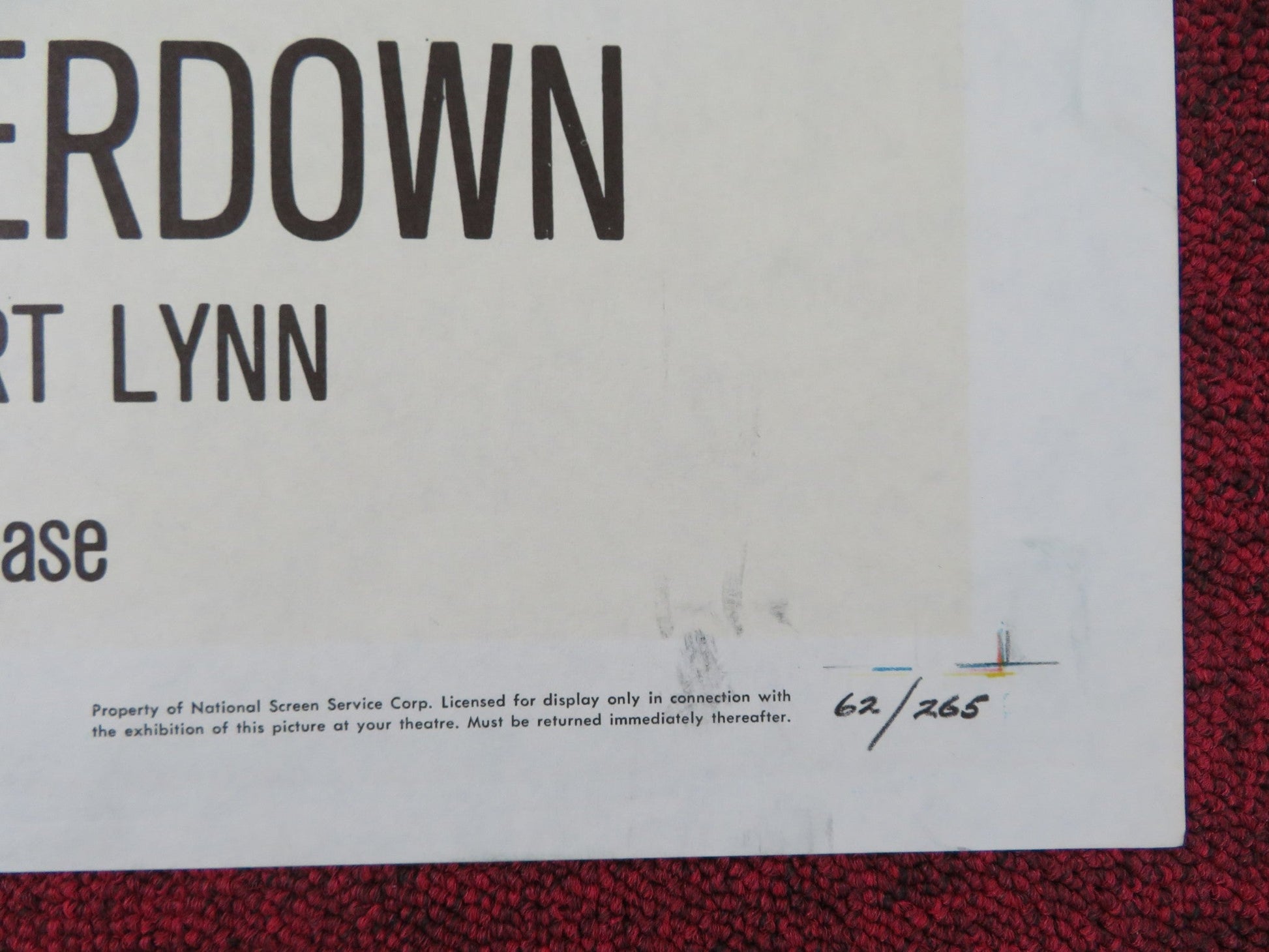 INFORMATION RECEIVED FOLDED US ONE SHEET POSTER S.SESSELMANN WILLIAM SYLVES 1962 Rendezvous Cinema Movie posters