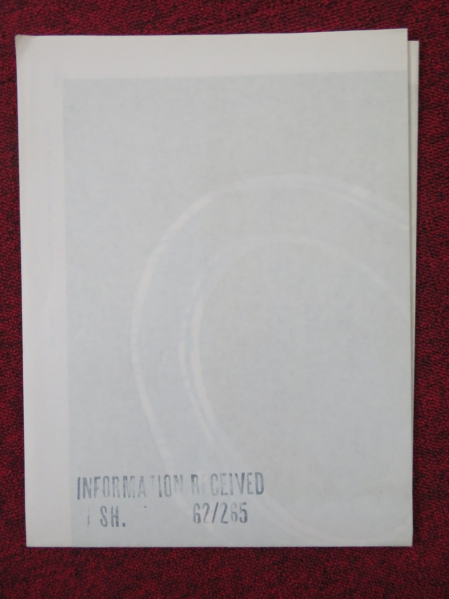 INFORMATION RECEIVED FOLDED US ONE SHEET POSTER S.SESSELMANN WILLIAM SYLVES 1962 Rendezvous Cinema Movie posters