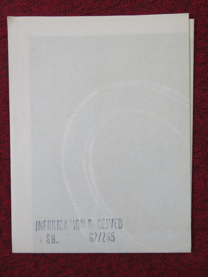 INFORMATION RECEIVED FOLDED US ONE SHEET POSTER S.SESSELMANN WILLIAM SYLVES 1962 Rendezvous Cinema Movie posters