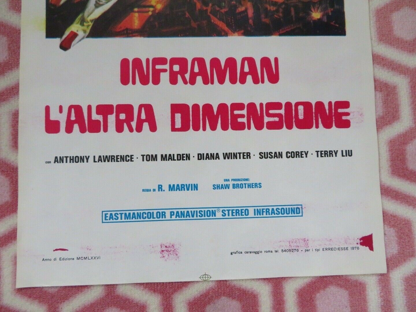 Infra-Man ITALIAN LOCANDINA (27.5"x 13") POSTER SHAW BROTHERS 1976 - Rendezvous Cinema