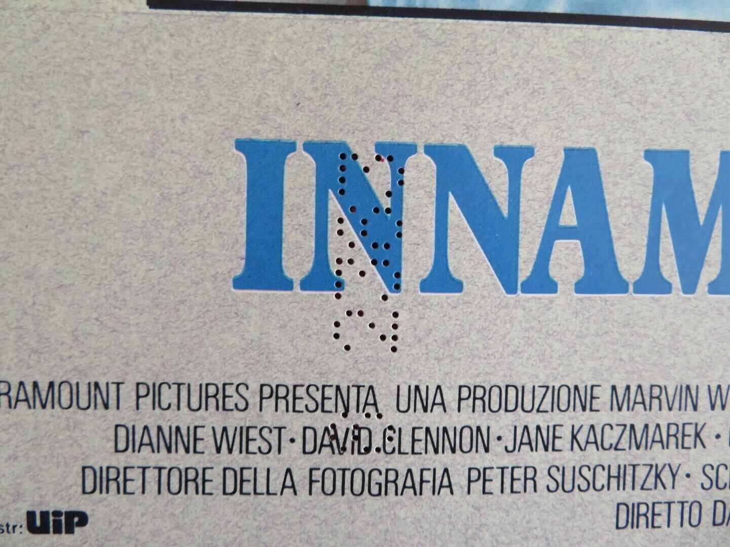 INNAMORASRSI / Falling in Love ITALIAN LOCANDINA (27.5"x13") POSTER DE NIRO 1984 Movie posters