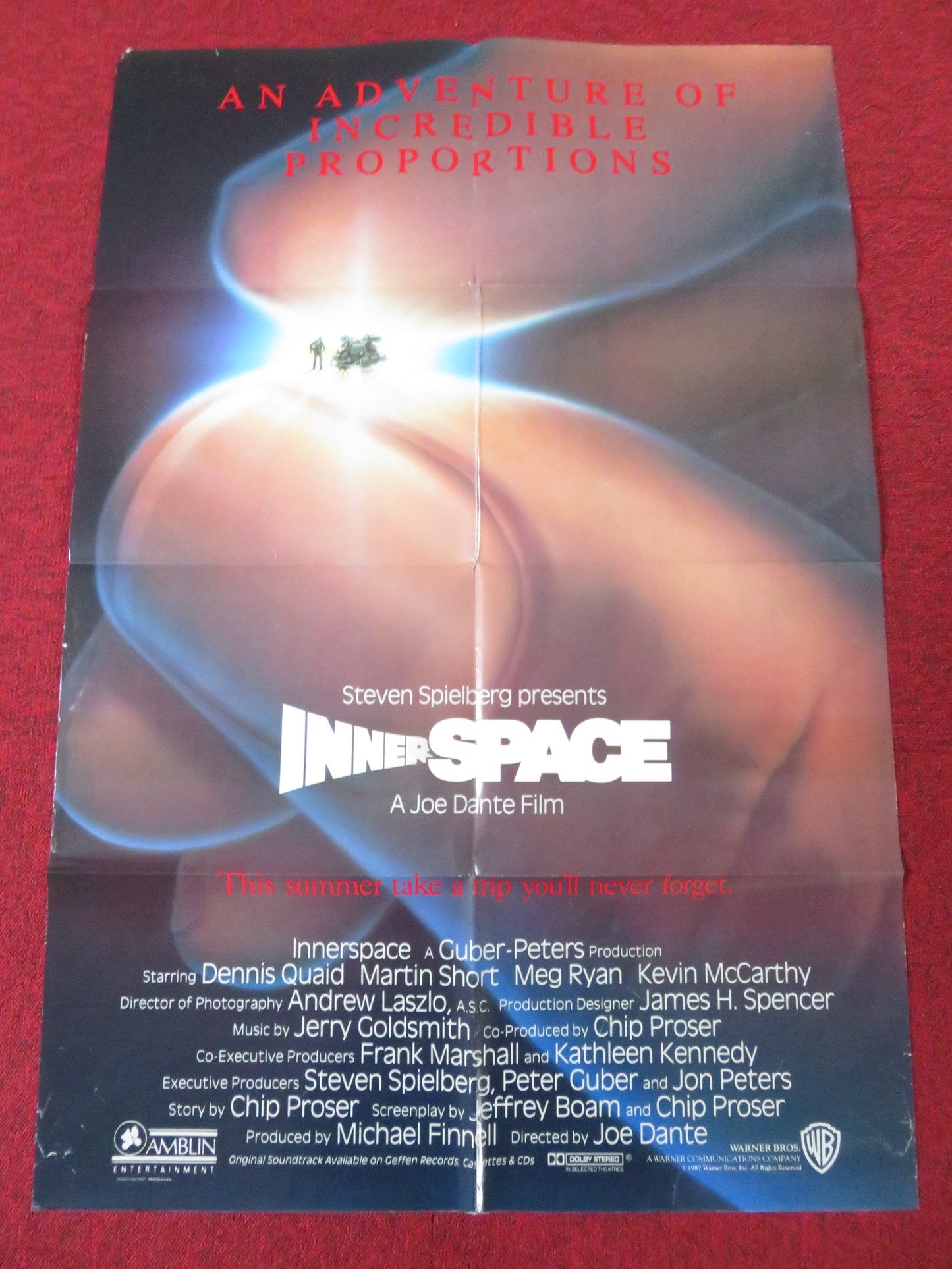 INNERSPACE FOLDED US ONE SHEET POSTER DENNIS QUAID MARTIN SHORT MEG RYAN 1987 Rendezvous Cinema Movie posters