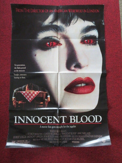 INNOCENT BLOOD FOLDED US ONE SHEET POSTER JOHN LANDIS 1992 Movie posters