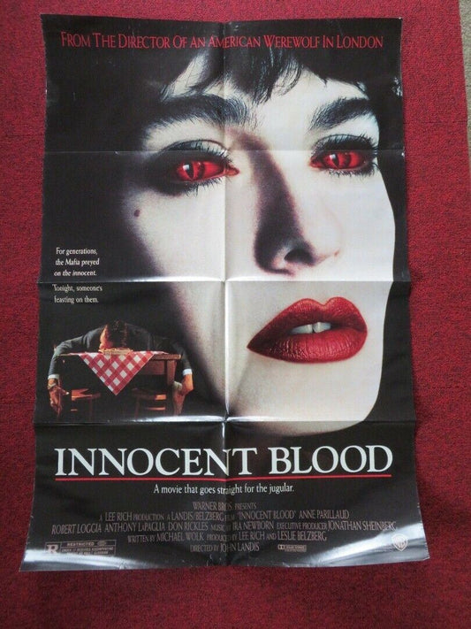 INNOCENT BLOOD FOLDED US ONE SHEET POSTER JOHN LANDIS 1992 Movie posters